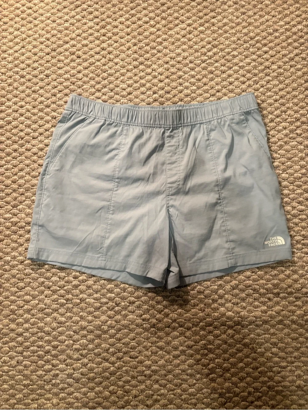 The North Face Men's L Class V Pull-On Shorts Blue Elastic Waist Hiking Outdoor